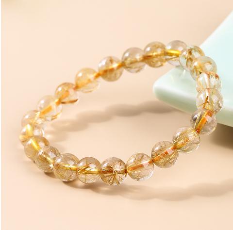 Natural Blonde Crystal Bracelet for Men and Women