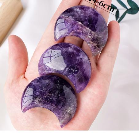 Natural Fantasy Amethyst Moon Crystal Raw Stone