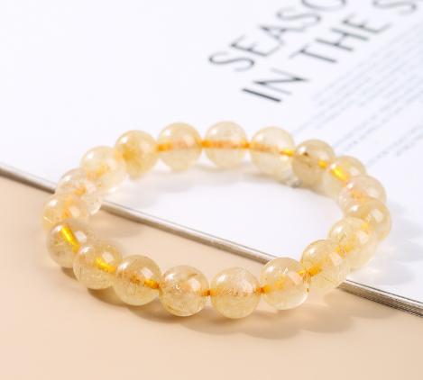 Natural Blonde Crystal Bracelet for Men and Women