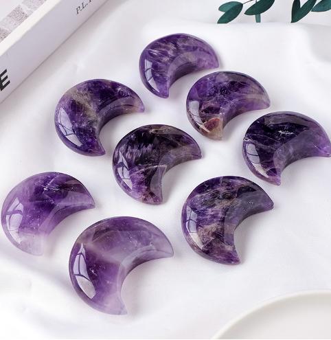 Natural Fantasy Amethyst Moon Crystal Raw Stone